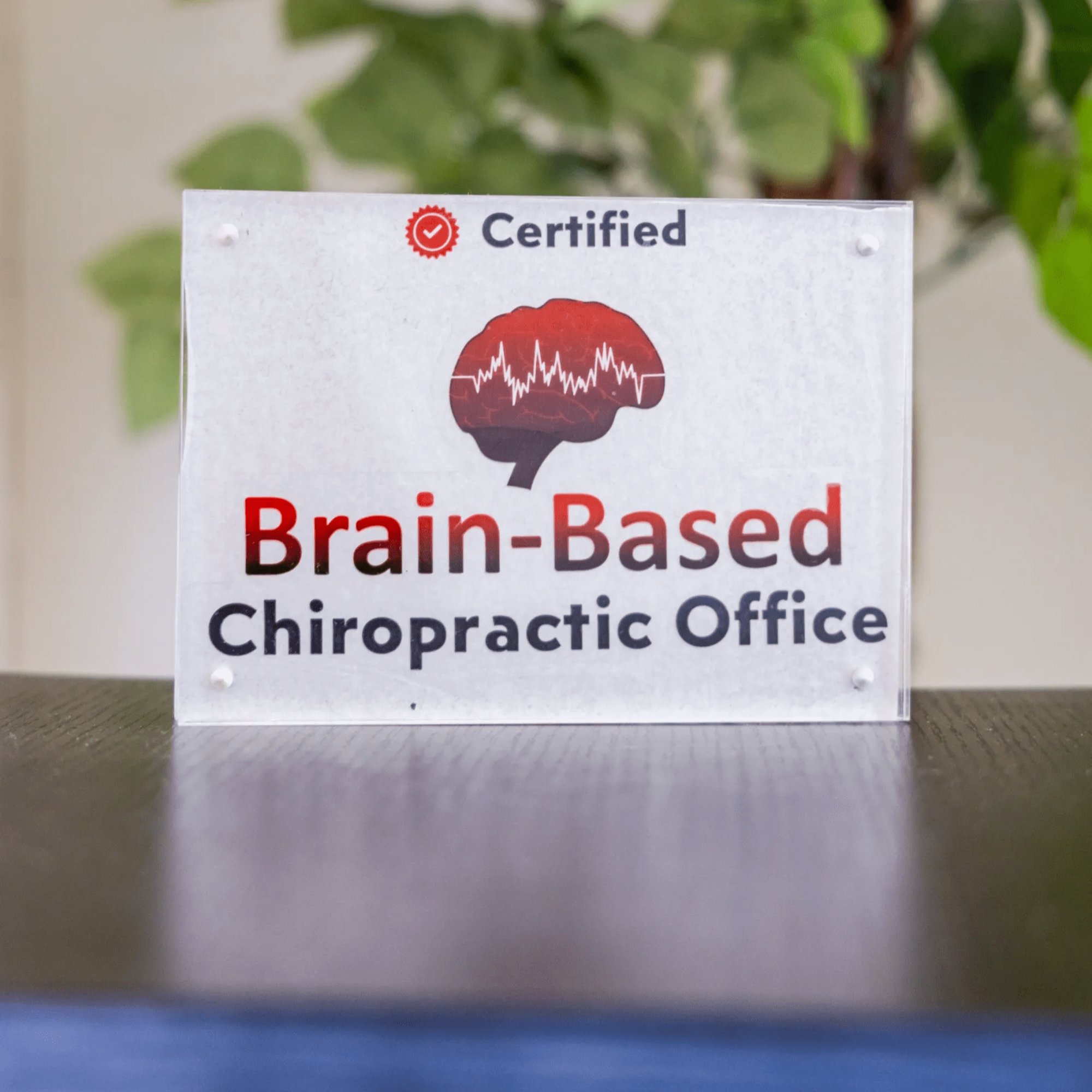 Certified Brain-Based Chiropractic Office sign at Lankering Chiropractic, Basalt, CO